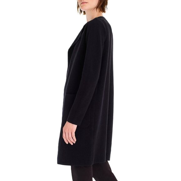 NWT J.Crew Juliette in Black Open-Front Knit Collarless Sweater Blazer XS - Picture 7 of 8